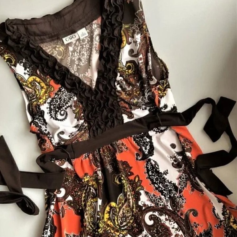Y2K RUFFLE TIE BACK  TOP - Picture 6 of 9